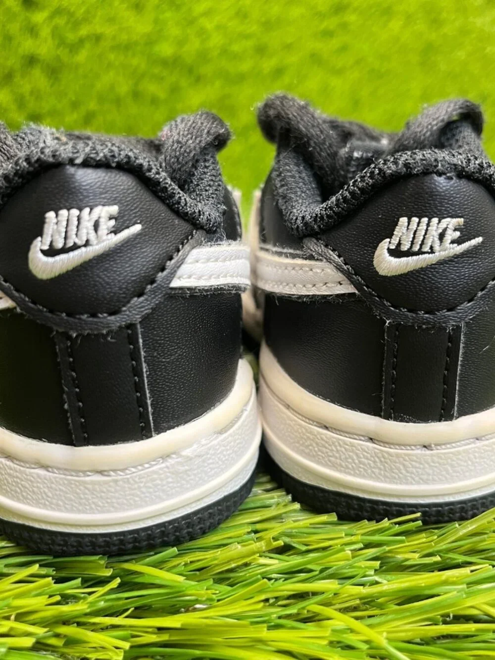 Nike‎ Force 1 '07 Panda Toddler Size 4C White Athletic Leather Shoes Sneakers